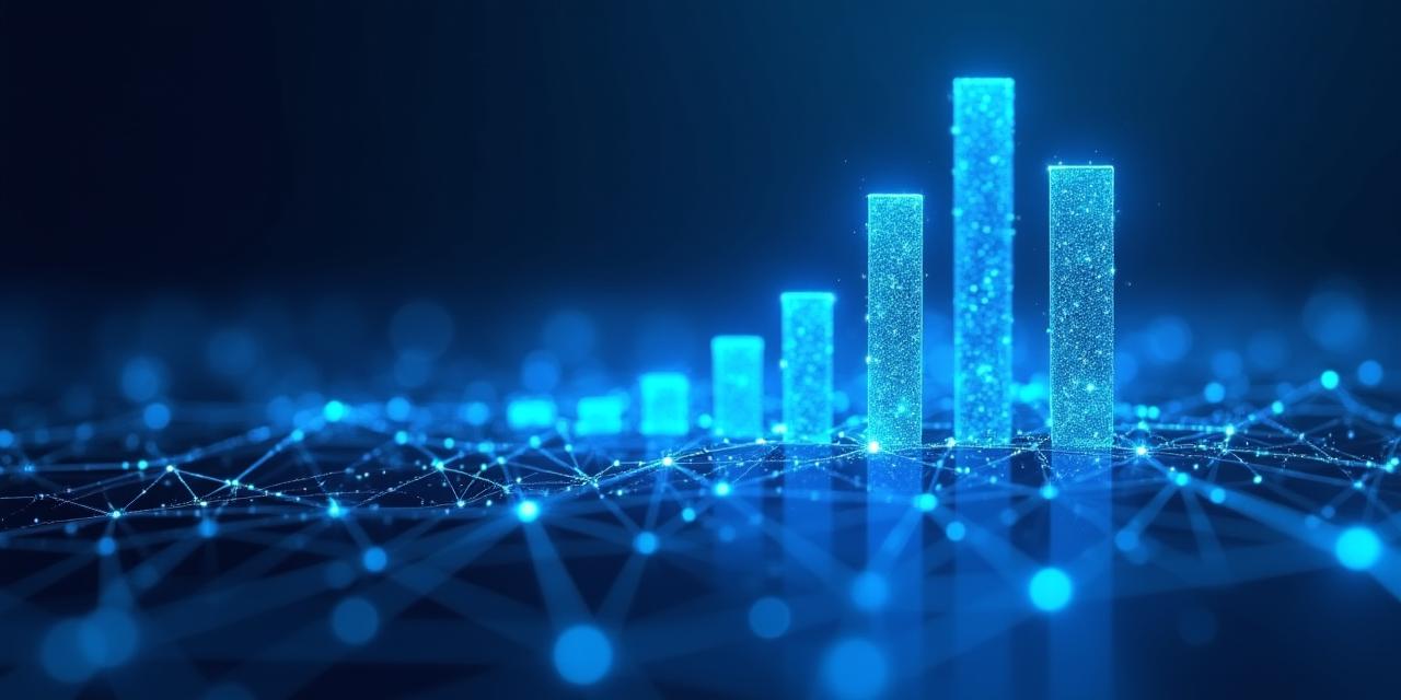 Abstract data visualization representing predictive patterns and business growth