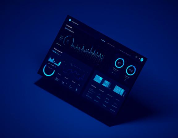 Modern software interface showing robotic automation status